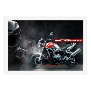 تابلو بکلیت طرح موتور CB1300 مدل W-S10665 فریم سفید
