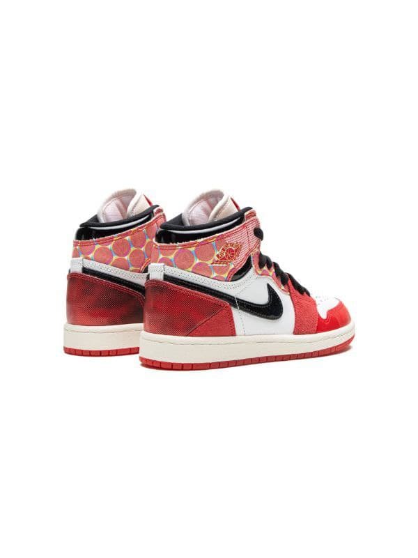 نایک ایرجردن ۱ ساقدار اسپایدرمن قرمز Nike air jordan 1 high spiderman — تصویر ۳