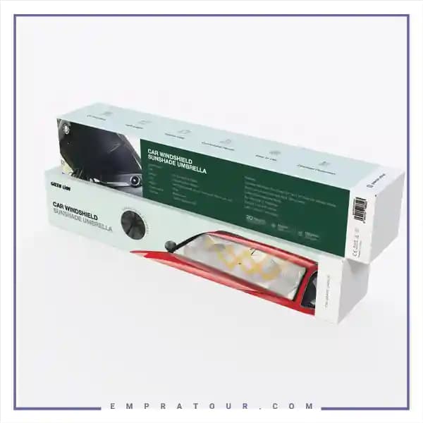 چتر آفتابگیر شیشه جلو اتومبیل گرین لاین GNCWNSHDUMBBK — تصویر ۴