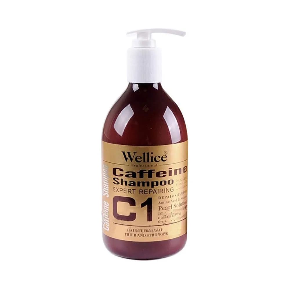 شامپو کافئین ویلایس wellice حجم 500 گرم — تصویر ۲