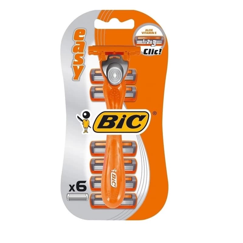 تیغ خود تراش 3 لبه بیک مدل Bic easy به همراه 6 یدک