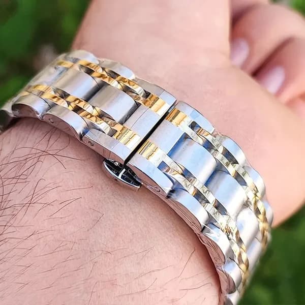 ساعت مچی عقربه ای مردانه سیکو سفید طلایی مدل 9113HS-M — تصویر ۸
