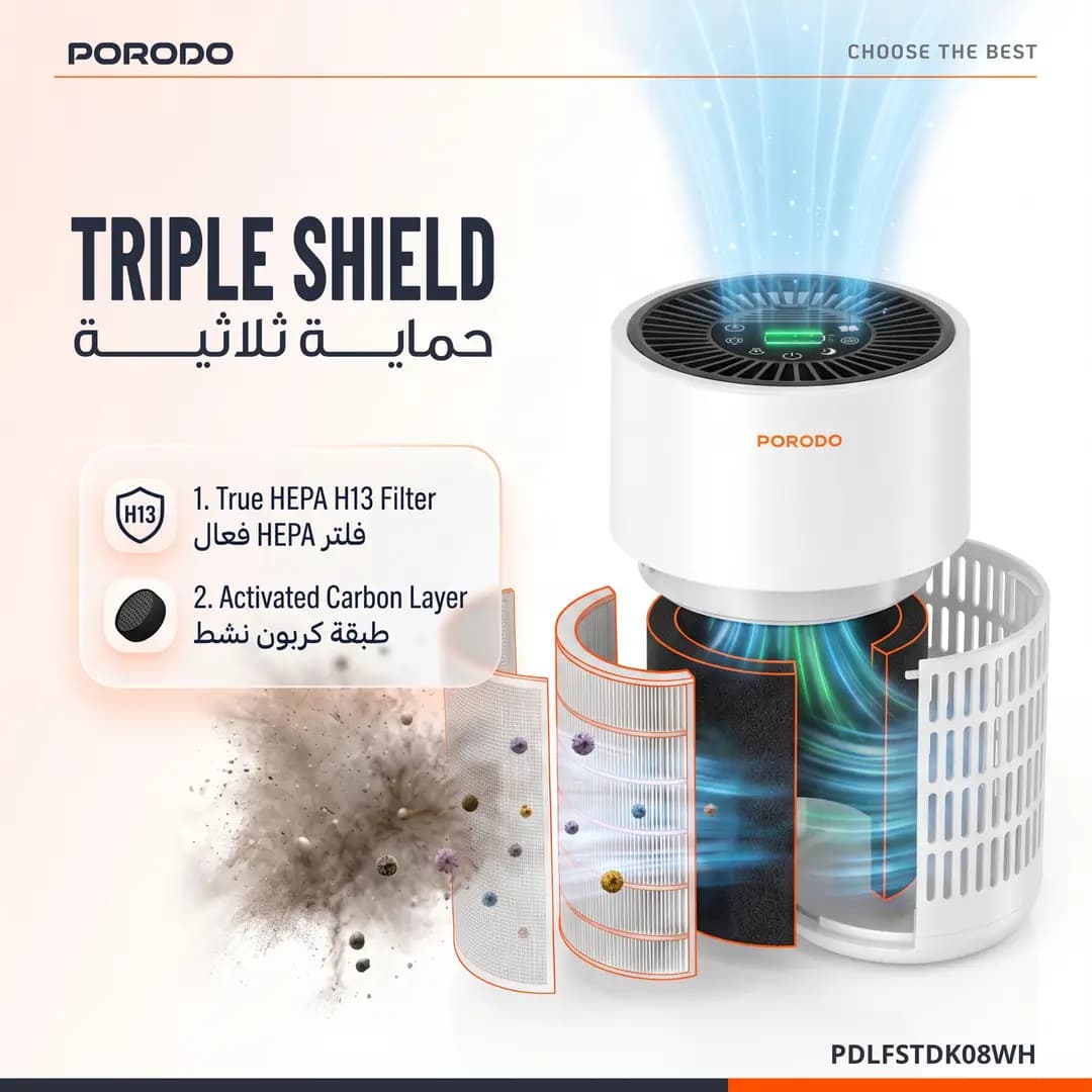 دستگاه تصفیه هوای هوشمند پرودو Purea Prime با فیلتر H13 PDLFSTDK08WH — تصویر ۳