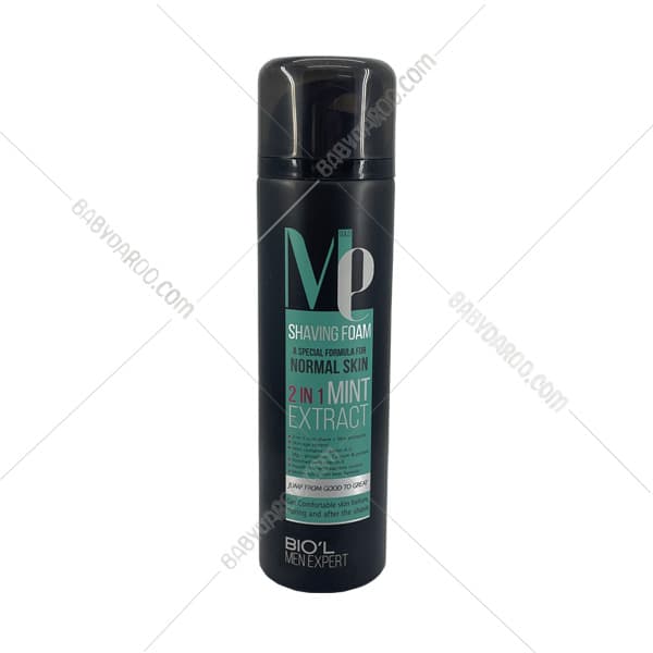 فوم اصلاح 2 در 1 پوست چرب بیول | Biol Shaving Foam With Mint Extract