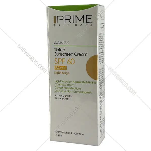 کرم ضد آفتاب رنگی پوست چرب بژ روشن پریم SPF 60 — تصویر ۳