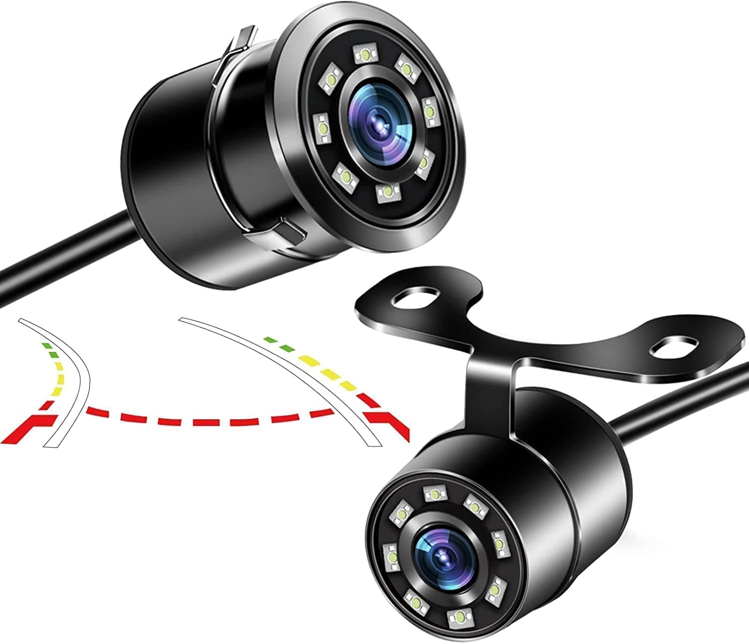 دوربین دنده عقب چرخشی مدل 145 درجه 8LED