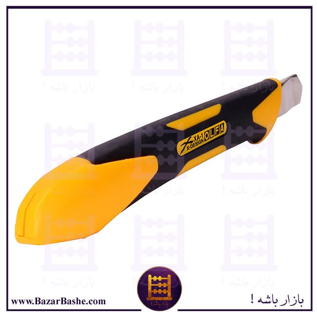 کاتر کوچک الفا OLFA ژاپن XA-1 دسته نرم قفل اتوماتیک X-design — تصویر ۴