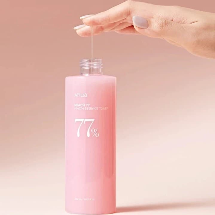 تونر 77% اسنس هلو نیاسینامید آنوا Peach 77 Niacin Essence Toner اصل مناسب انواع پوست حجم 250 میلی لیتر — تصویر ۵