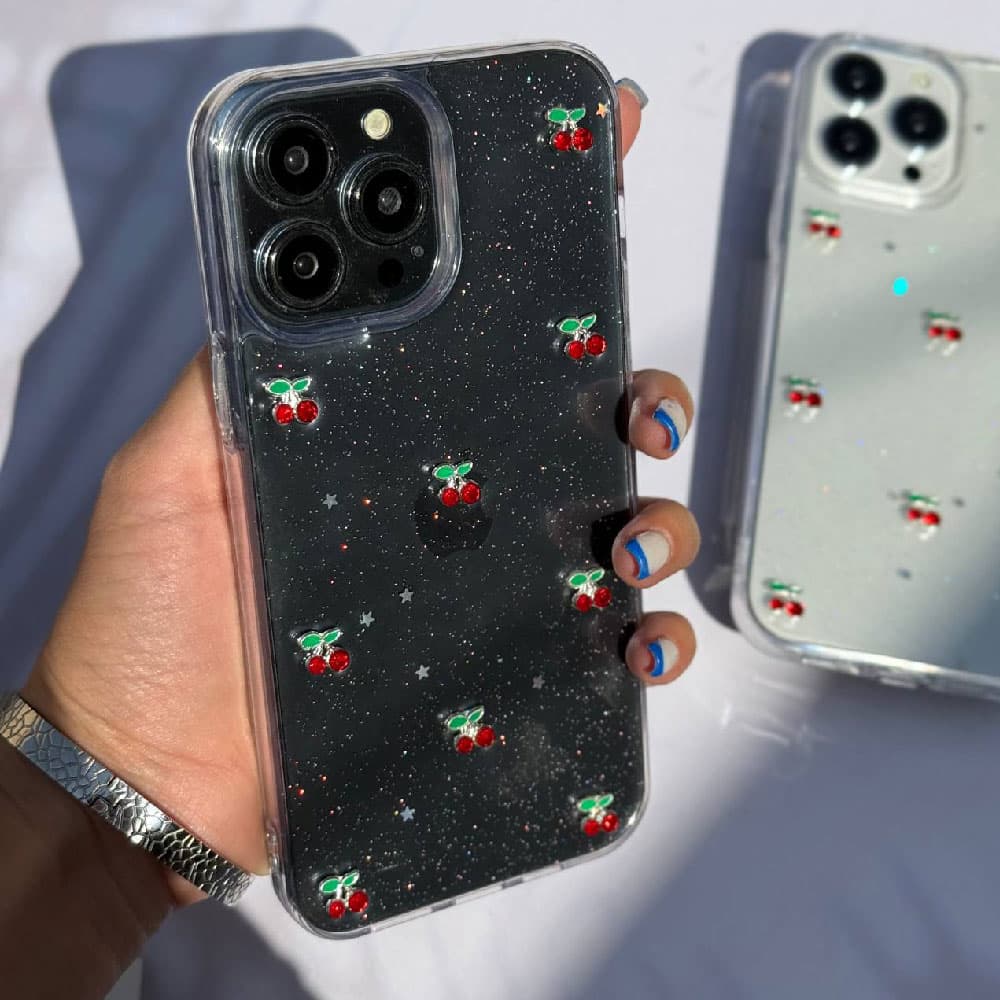 قاب مدل گیلاس اکلیلی – Cherry Glitter مناسب برای گوشی موبایل آیفون Apple iPhone 12 / 12 Pro / 12 Pro Max / 13 / 13 Pro / 13 Pro Max / 14 Pro Max / 15 Pro Max / 16 / 16 Pro / 16 Pro Max — تصویر ۶