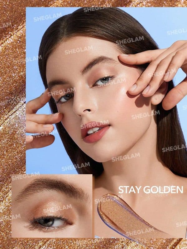 سایهچشم تک رنگ JELLY WOW رنگ STAY GOLDEN شیگلم SHEGLAM — تصویر ۴