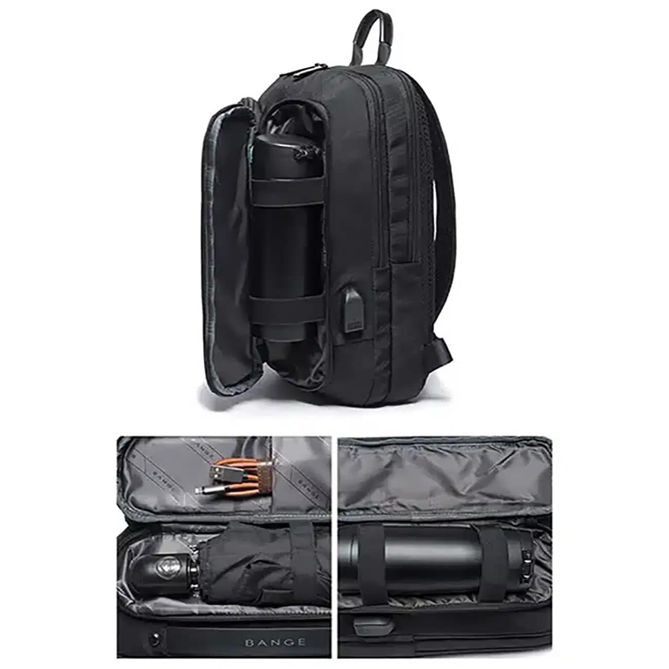 کیف کراس بادی بنج اصل Bange BG-7079 ضدآب USB دار — تصویر ۴
