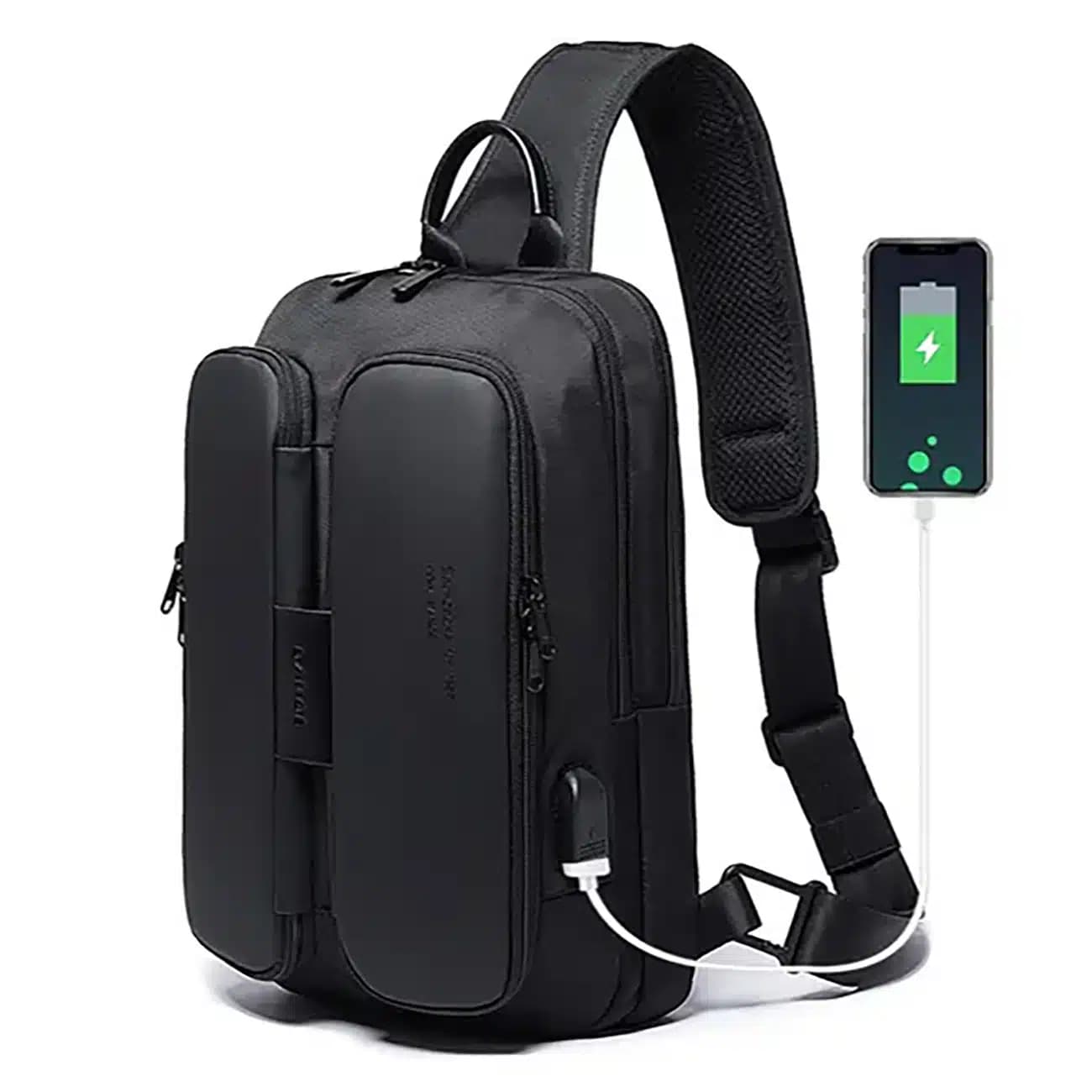 کیف کراس بادی بنج اصل Bange BG-7079 ضدآب USB دار — تصویر ۲