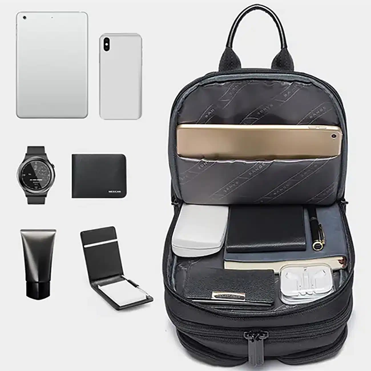 کیف کراس بادی بنج اصل Bange BG-7079 ضدآب USB دار — تصویر ۷