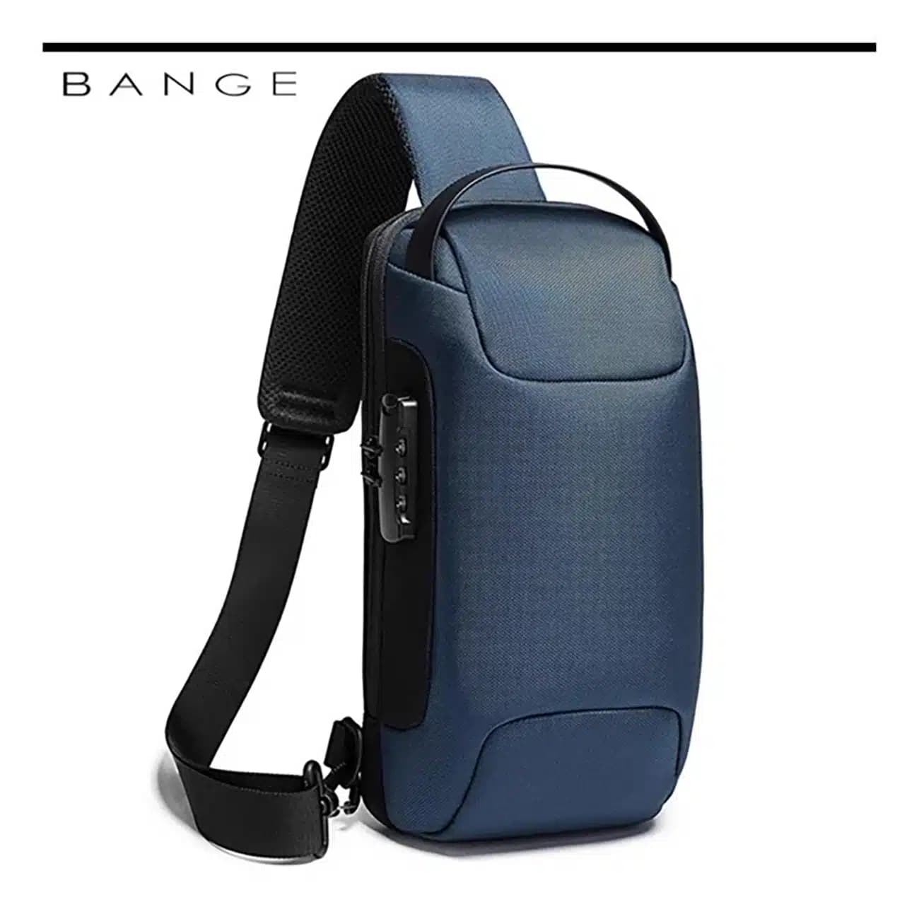 کیف کراس بادی مردانه بنج اصل BANGE BG-22085 رمز دار با پورت USB — تصویر ۵
