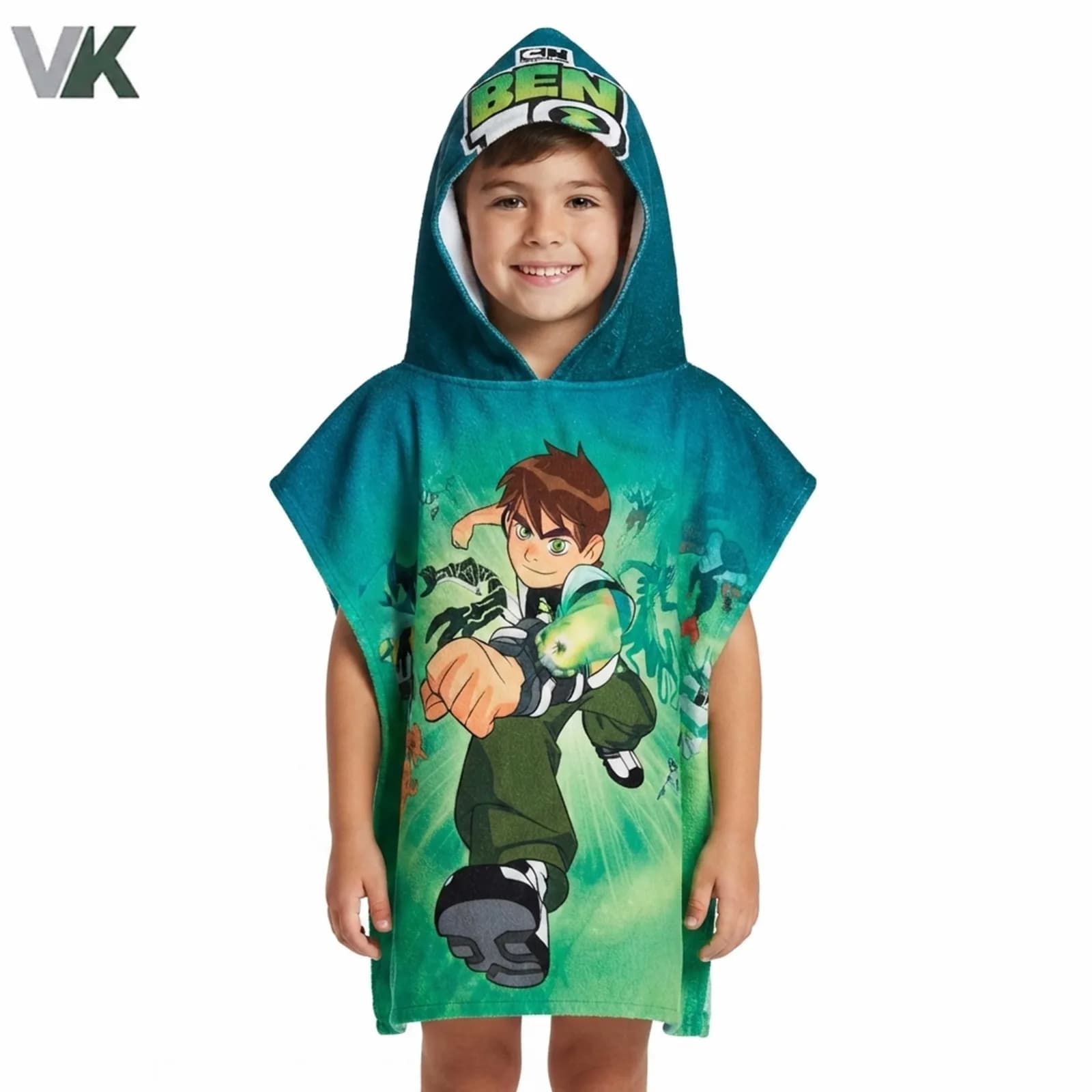 حوله پانچو بچه گانه (طرح BEN 10)