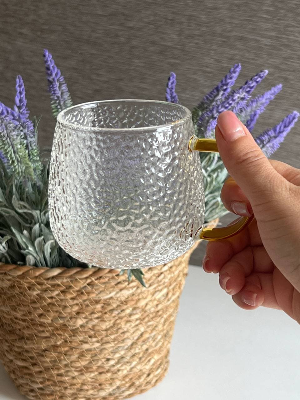 ماگ پیرکس برفی دسته رنگی کد ۳۱