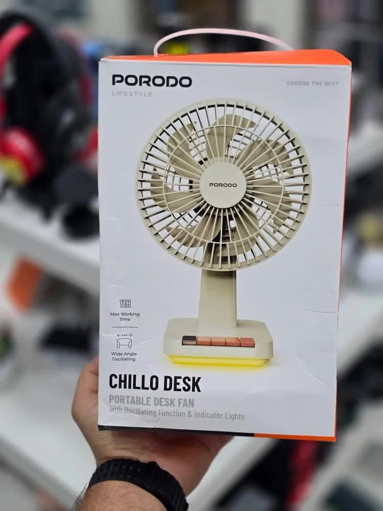 پنکه رومیزی شارژی پرودو Porodo Chillo مدل PDLFSTDF1 — تصویر ۵