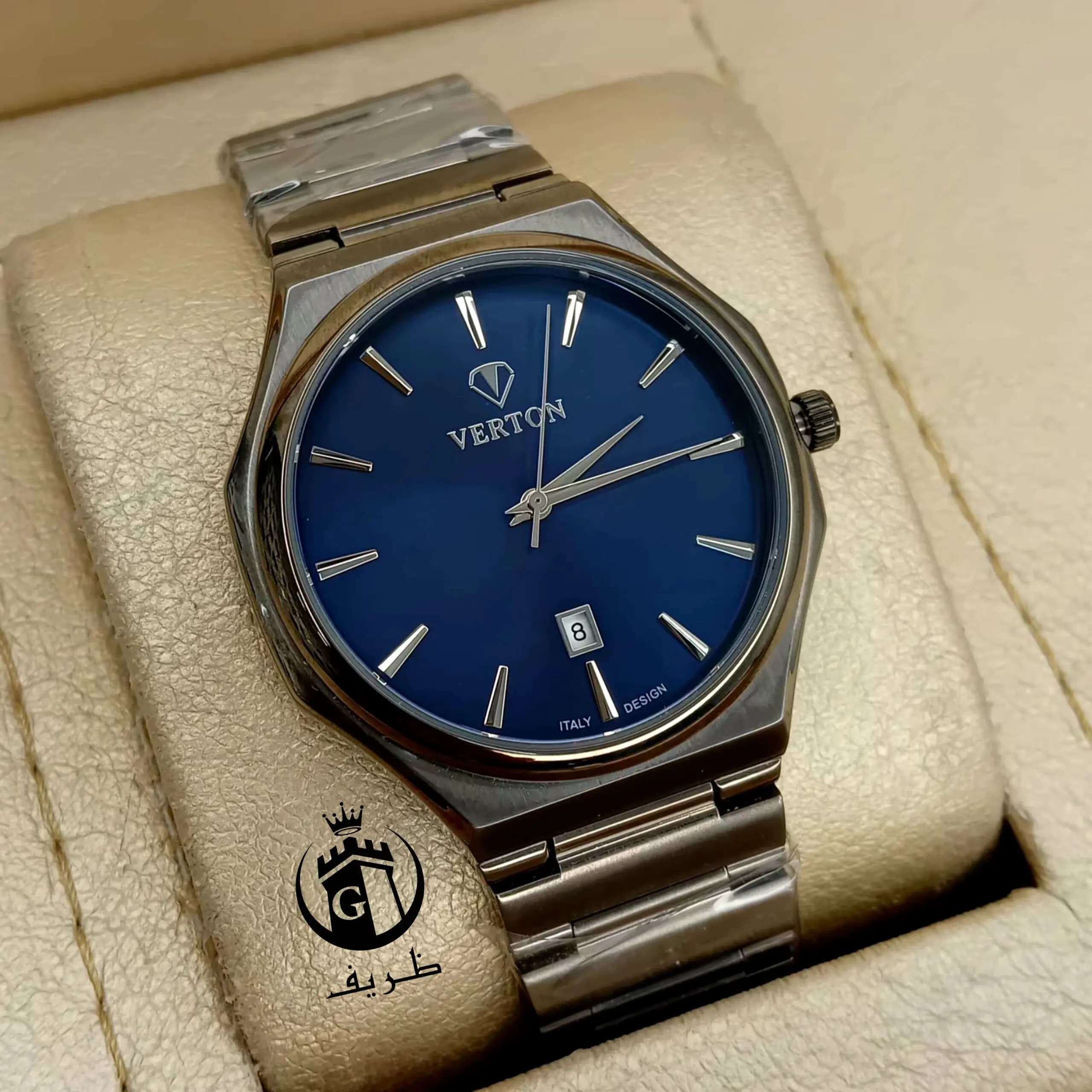 ساعت مچی ست اورجینال VERTON V073 | ساعت استیل کلاسیک و شیک با نمایشگر تاریخ
