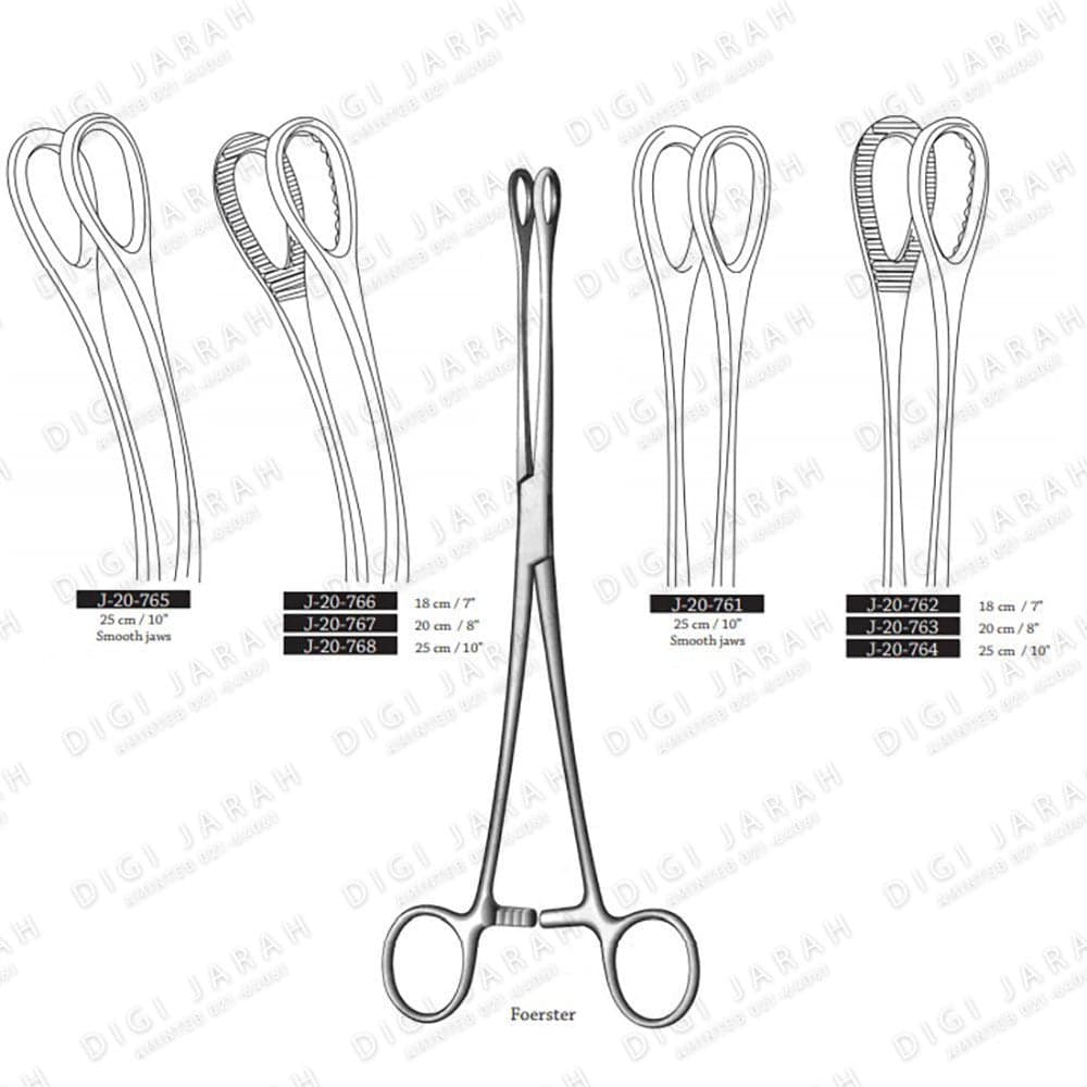 رینگ فورسپس بدون عاج J-20-761 surgicon 25cm