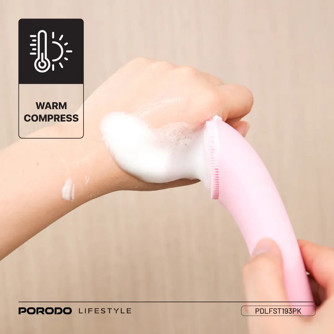 براش پاک کننده صورت شارژی پرودو Porodo Lifestyle Sonic Vibration Facial Cleansing Brush PDLFST193PK — تصویر ۶