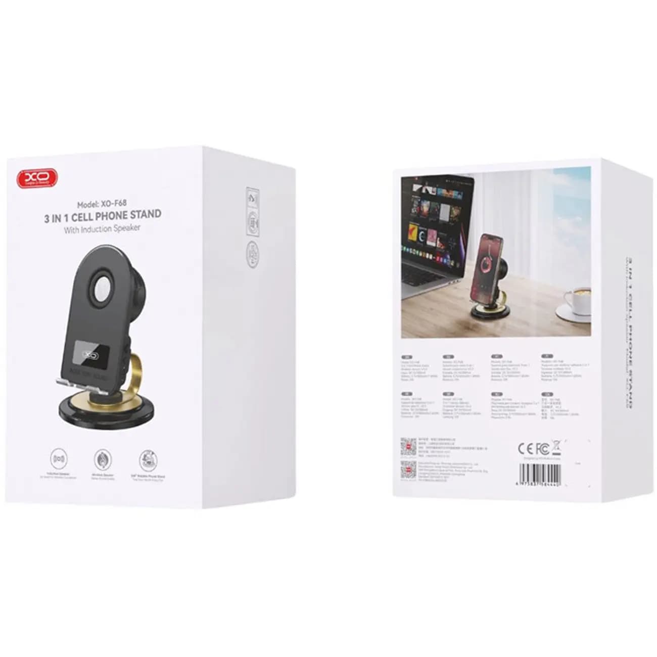 هولدر و نگهدارنده رومیزی اسپیکر دار ایکساو XO F68 Wireless Speaker And Charger — تصویر ۴