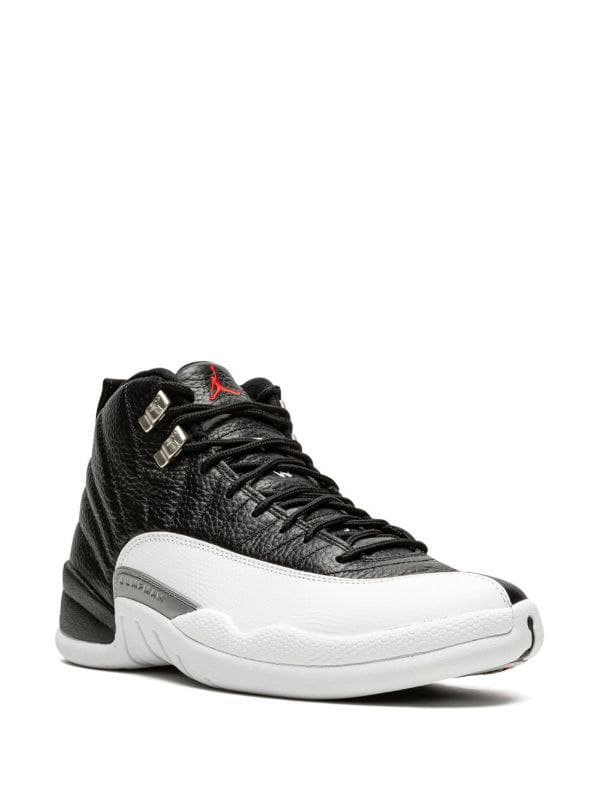 نایک ایر جردن ۱۲ رترو مشکی سفید Nike air jordan 12 Retro black white — تصویر ۳