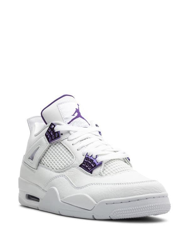 نایک ایر جردن ۴ متالیک سفید بنفش Nike air jordan 4 metallic white and purple — تصویر ۲