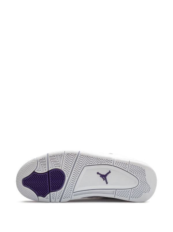 نایک ایر جردن ۴ متالیک سفید بنفش Nike air jordan 4 metallic white and purple — تصویر ۴