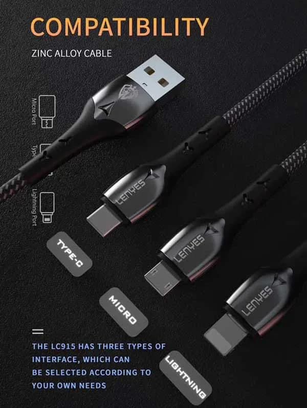 کابل لنیز تایپ سی مدل LC915TC — تصویر ۳