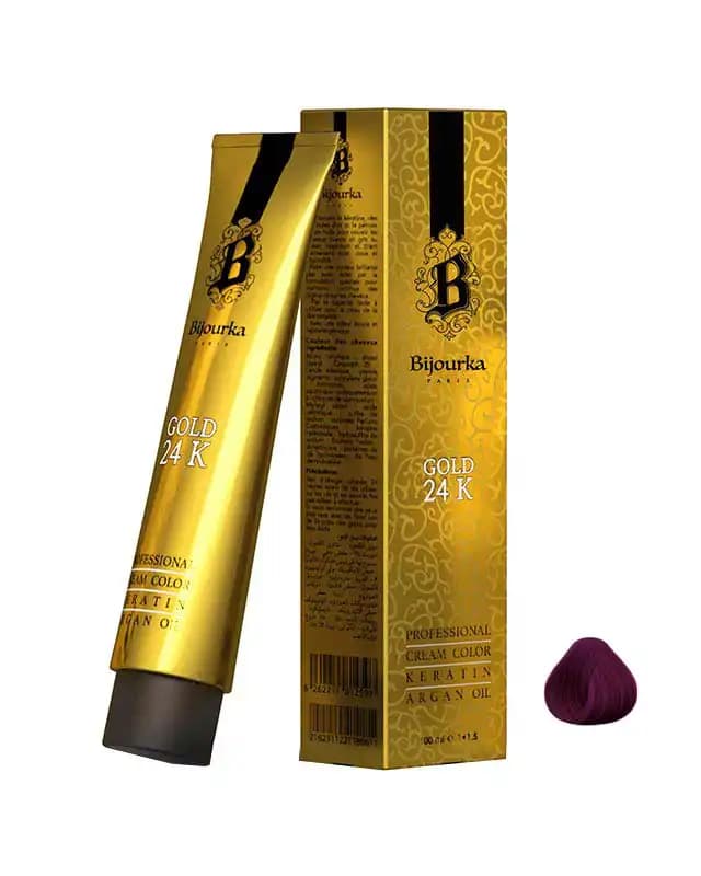 رنگ مو شرابی متوسط بیجورکا Gold 24K شماره 5.20