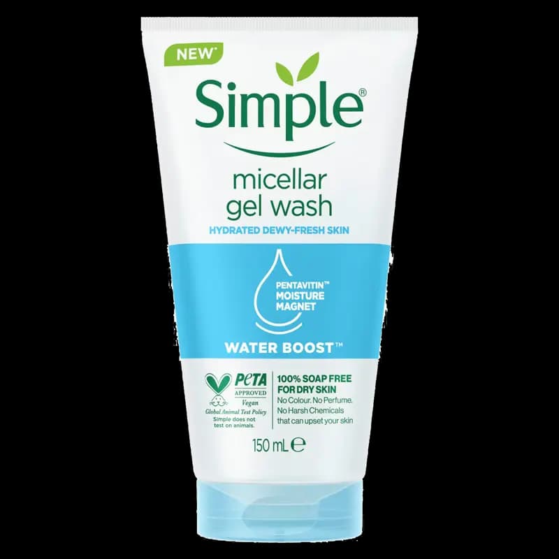 ژل میسلار شستشو صورت سیمپل 150 میل مدل Simple Micellar Gel Wash