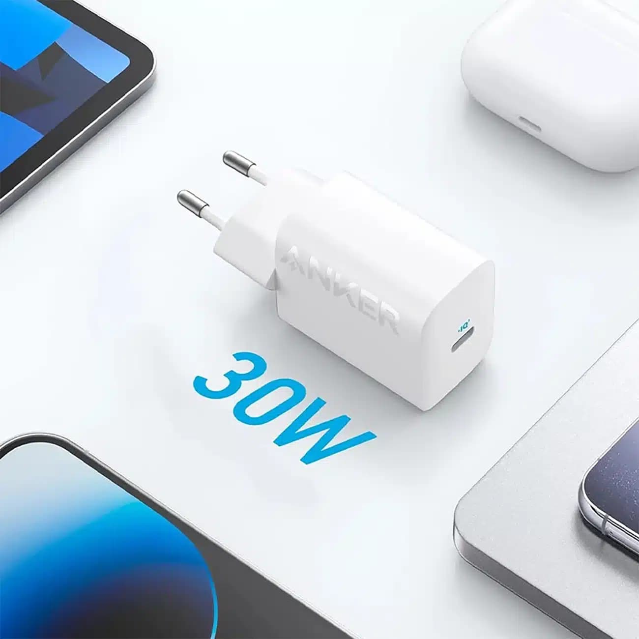 شارژر دیواری 30 وات انکر Anker مدل A2640 تایپ سی — تصویر ۲