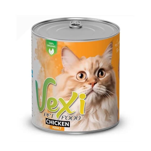 کنسرو گربه وکسی مرغ Vexi وزن 800 گرم