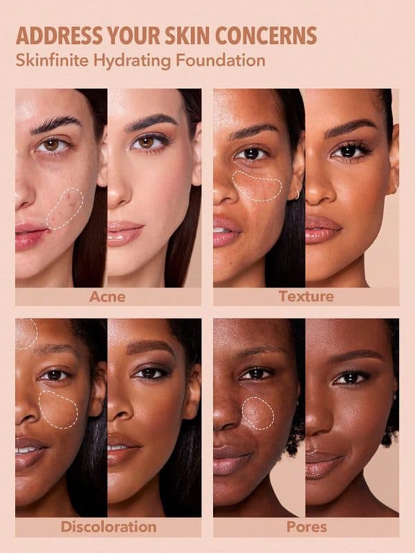 کرم پودر آبرسان SKINFINITE HYDRATING رنگ MAHOGANY شیگلم SHEGLAM — تصویر ۳