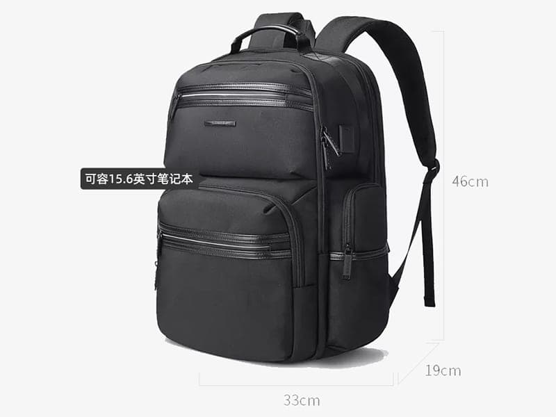 کوله پشتی لپ تاپ 15.6 اینچ بنج Bange اصل مدل BG-2601 با پورت USB — تصویر ۳