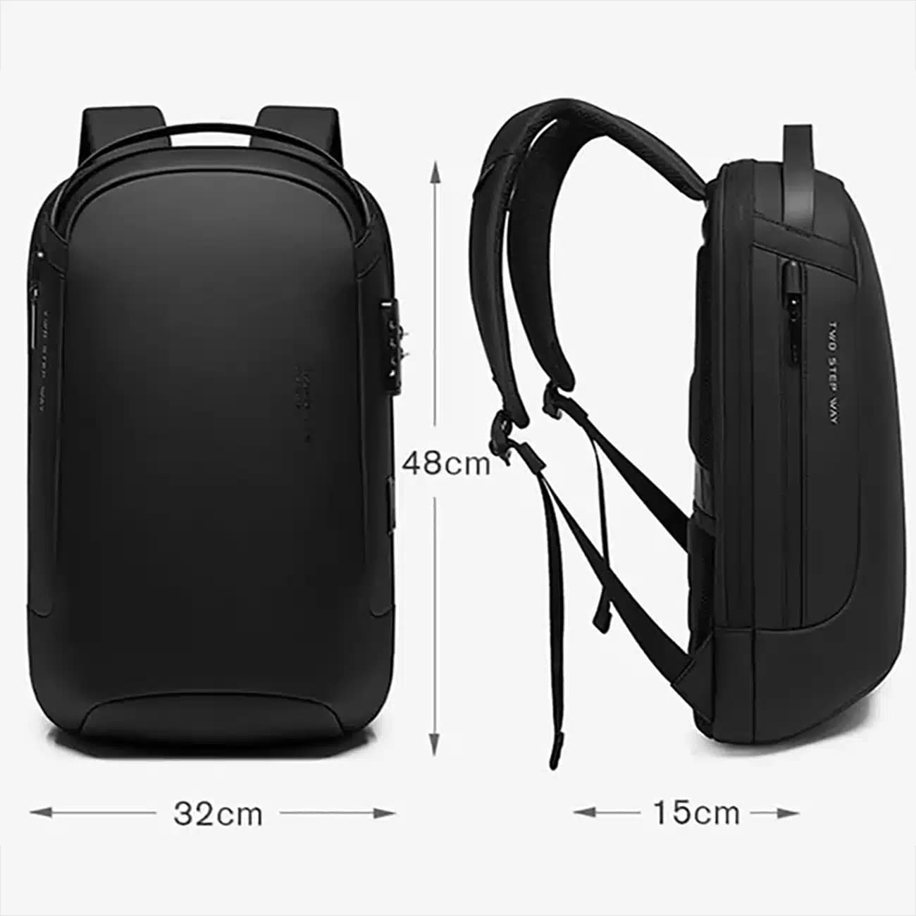 کوله پشتی لپ تاپ 15.6 اینچ بنج Bange اصل مدل BG-7225 با پورت USB و قفل — تصویر ۶