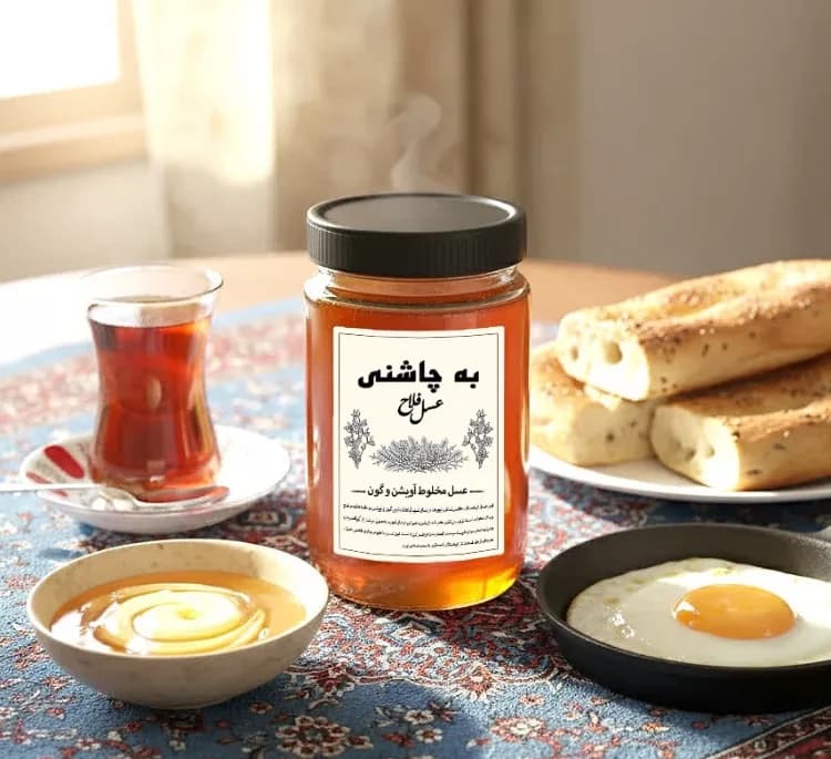 عسل مخلوط آویشن و گون به چاشنی فلاح وزن 1000 گرم — تصویر ۲
