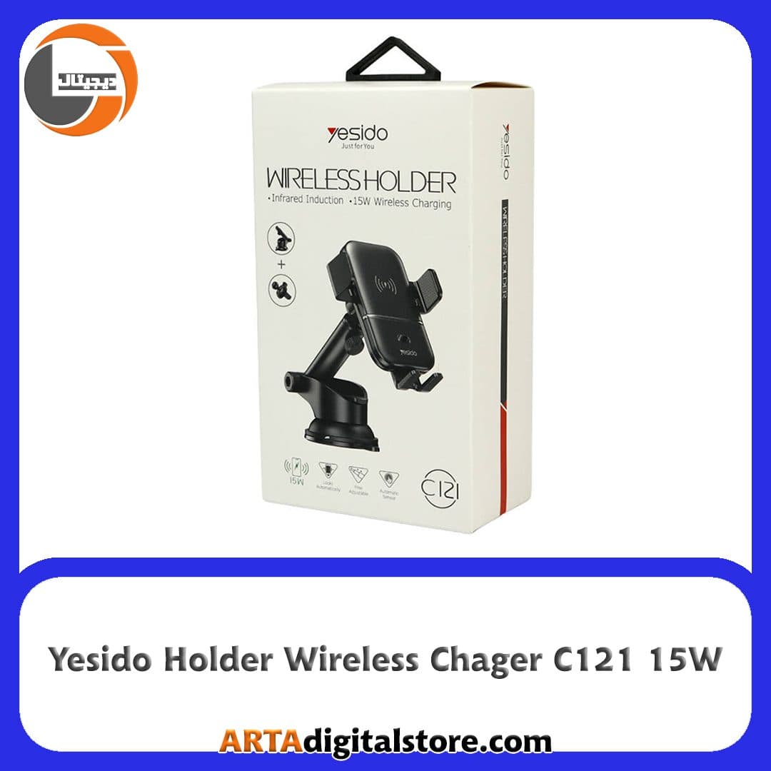 هولدر و شارژر بی سیم Yesido C121 15W Black