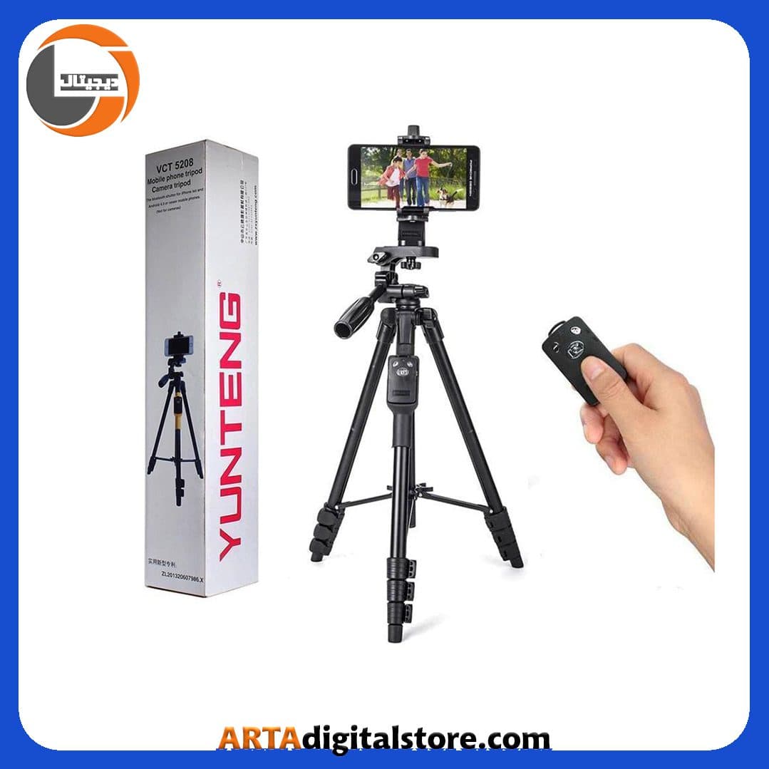 سه پایه دوربین Tripod Yunteng VCT 5208 Black — تصویر ۲