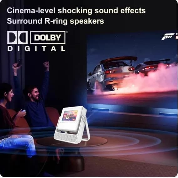 ویدئو پروژکتور هوشمند مدل A5 Pro با صفحه نمایش لمسی — تصویر ۳
