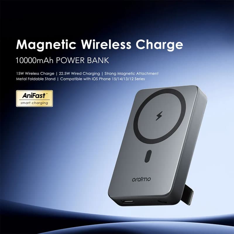 پاوربانک مگ سیف 10000 هزار 22.5 وات اورایمو Oraimo MagPower 15 OPB-7102W 10000mAh — تصویر ۳