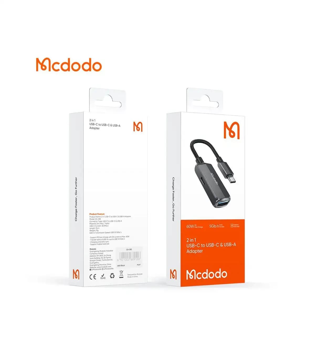 تبدیل و او تی جی هارد و فلش تایپ سی مک دودو MCDODO CA-2830 — تصویر ۵