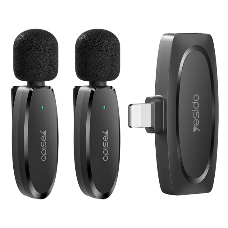 میکروفون یقه ای دوکاربره لایتنینگ یسیدو YESIDO KR14 LAVALIER MIC