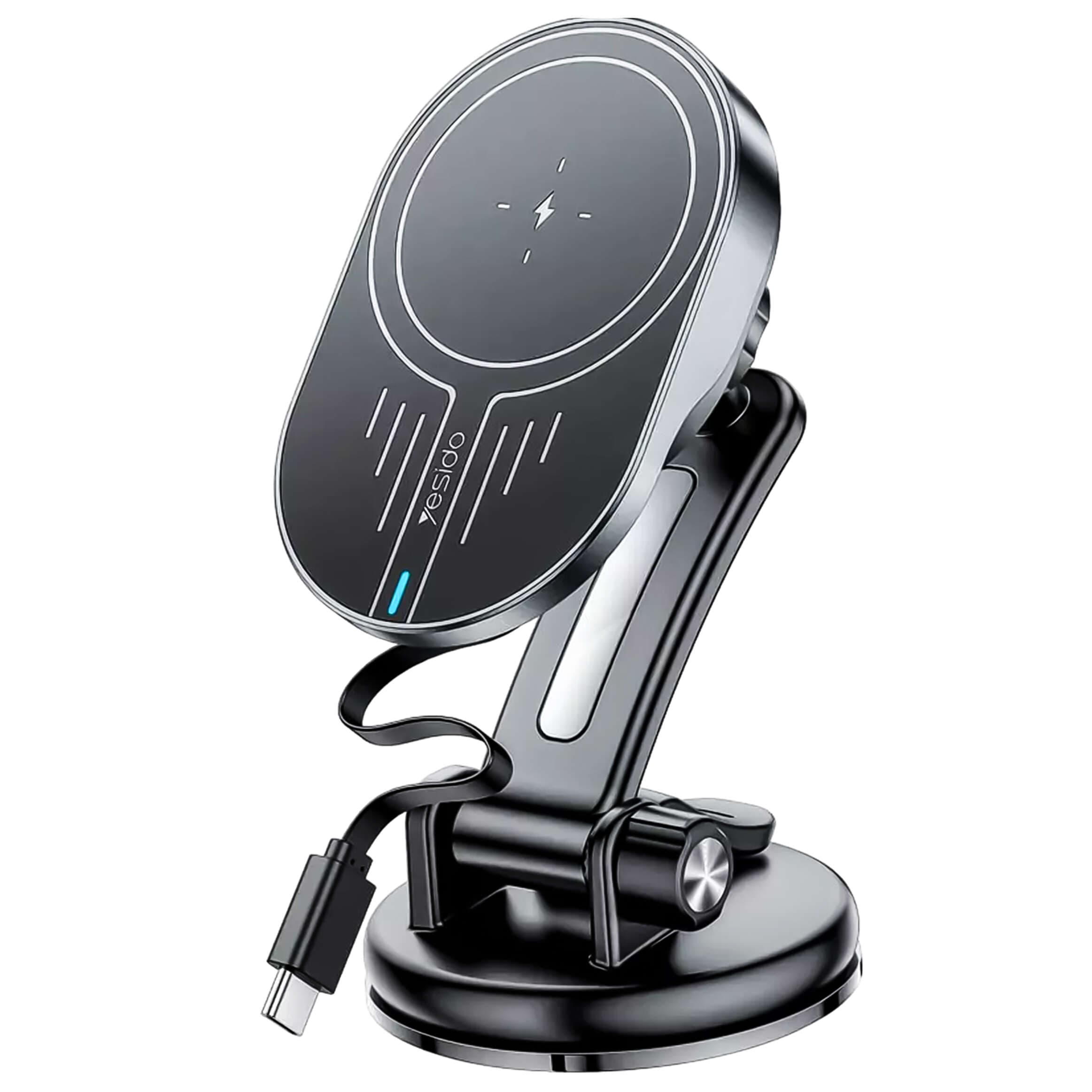 هولدر و نگهدارنده شارژ وایرلس MAGNET 15W یسیدو Yesido C313 Cooling 15W Magnet Wireless Charging Car Holder