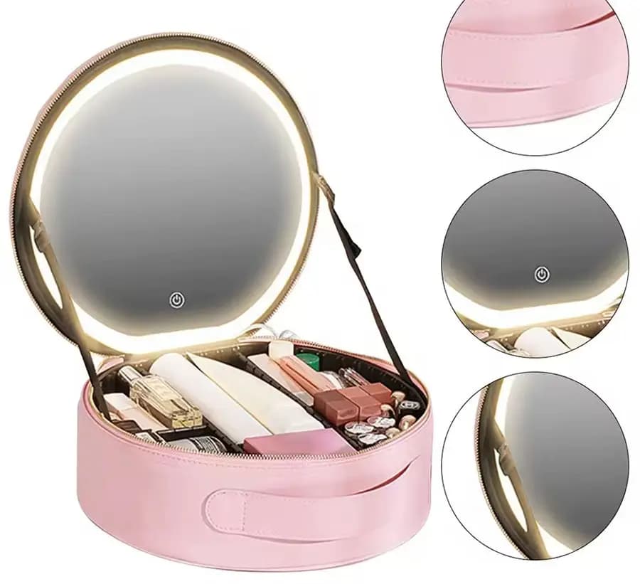 کیف لوازم آرایشی رینگ لایت دار گرین لاین مدل Green Lion Makeup Organizer Pro — تصویر ۴