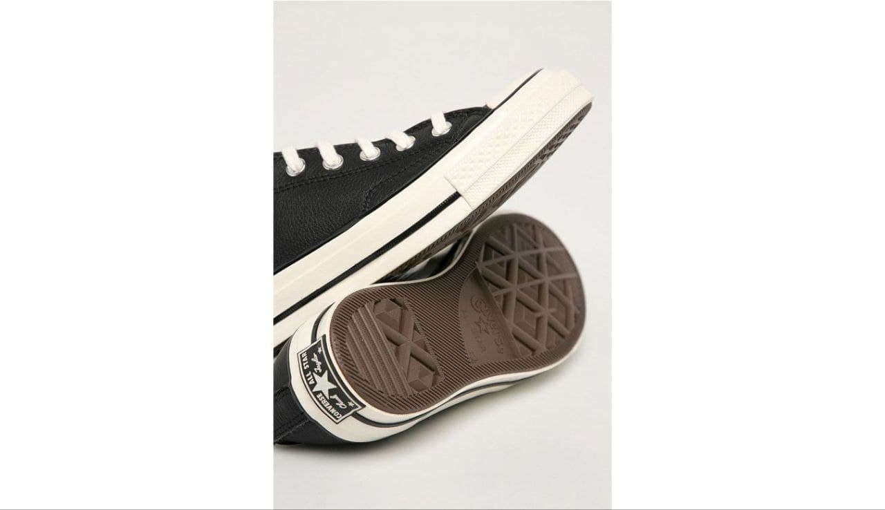 کانورس بدون ساق ۱۹۷۰ چرمی مشکی Converse all star 1970 low leather — تصویر ۴