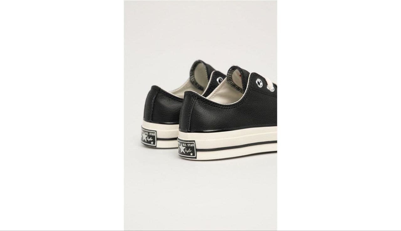 کانورس بدون ساق ۱۹۷۰ چرمی مشکی Converse all star 1970 low leather — تصویر ۲