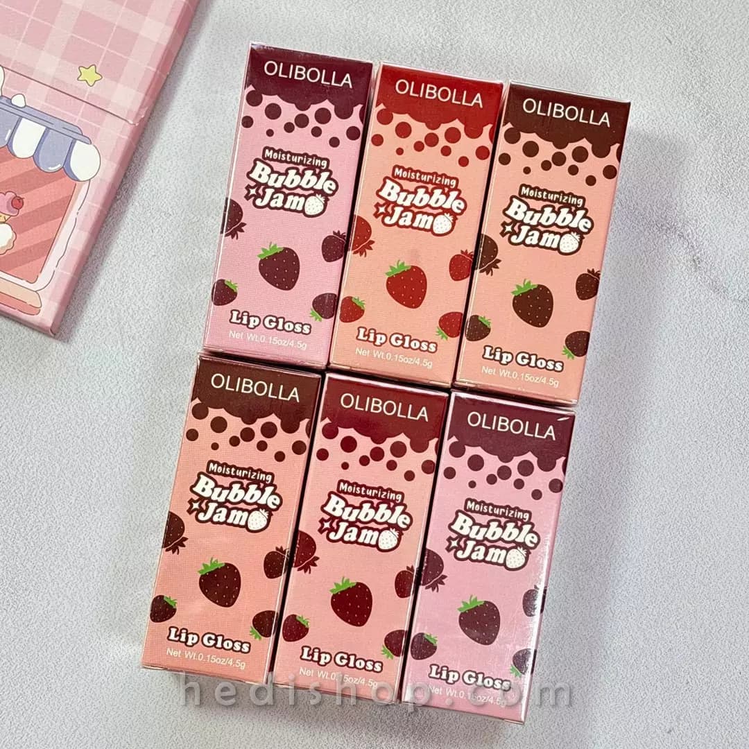 لیپ گلاس براق توت فرنگی اولیبولا Olibolla — تصویر ۳