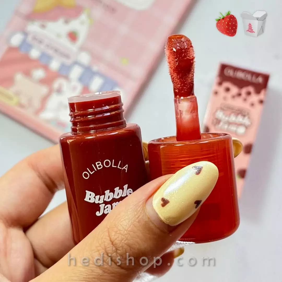 لیپ گلاس براق توت فرنگی اولیبولا Olibolla — تصویر ۲