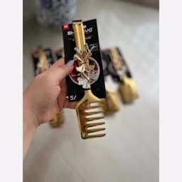 سرویس انبر 3 عددی شنگیا عنیر پروانه طلایی و نقره ای سالاد خوری سالادخوری 3تایی — تصویر ۶